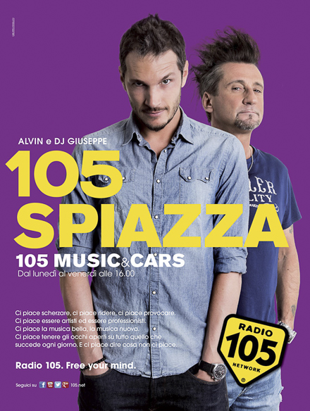 radio 105 adv – 105 music & cars – campagna pubblicitaria 2014